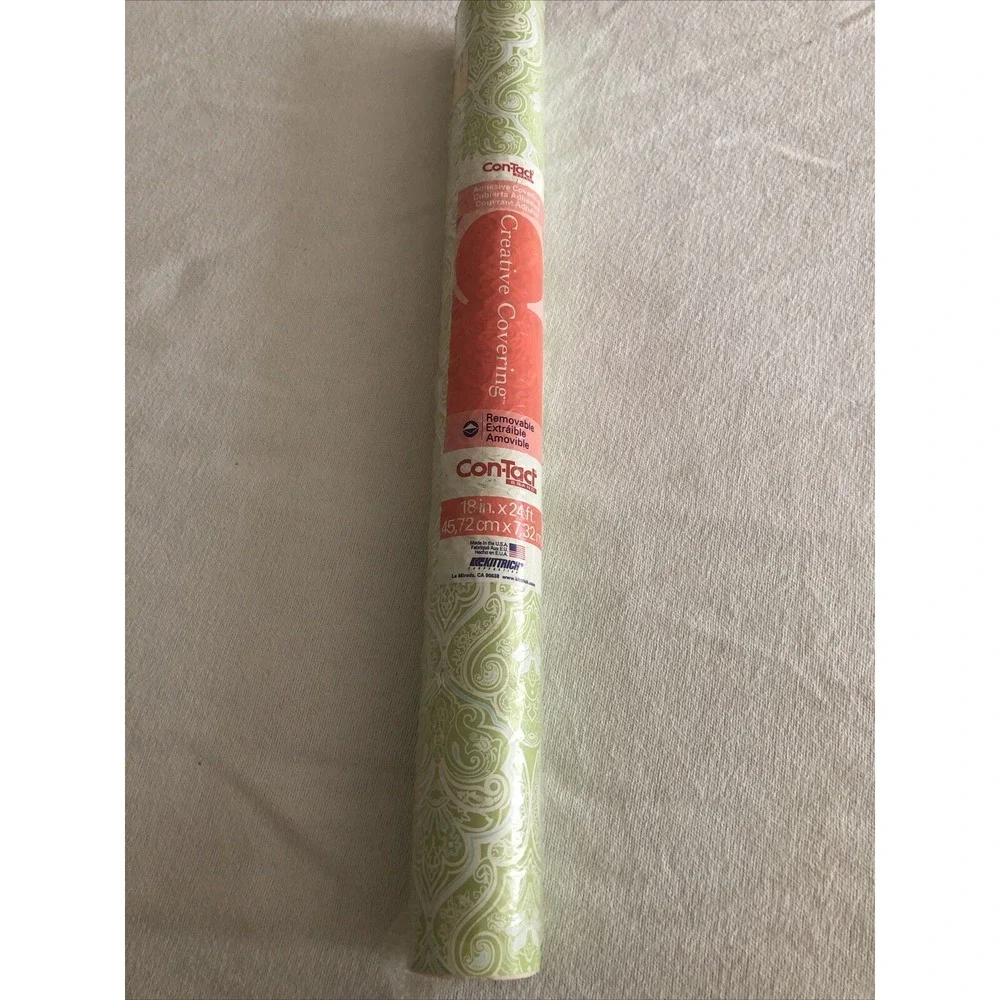 Creative Concepts decorative contact paper self adhesive shelf liner Light Green